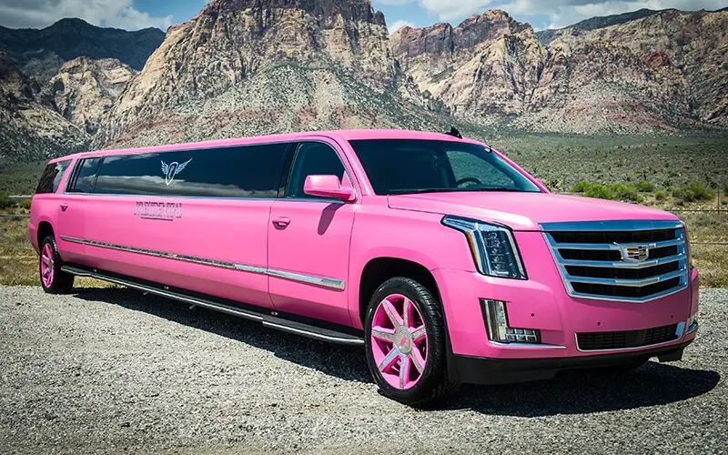 Pink Escalade Limo