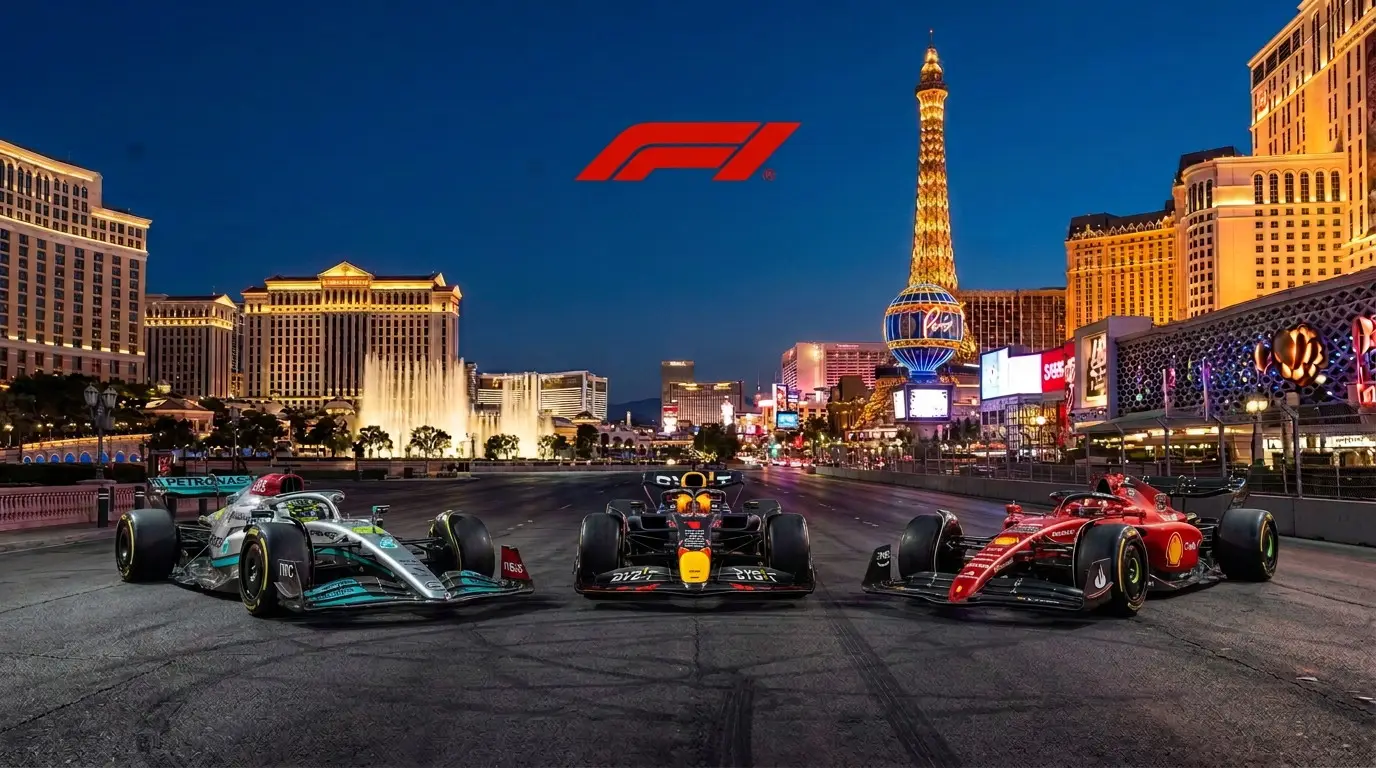 Mercedes, Red Bull und Ferrari auf dem Las Vegas Strip