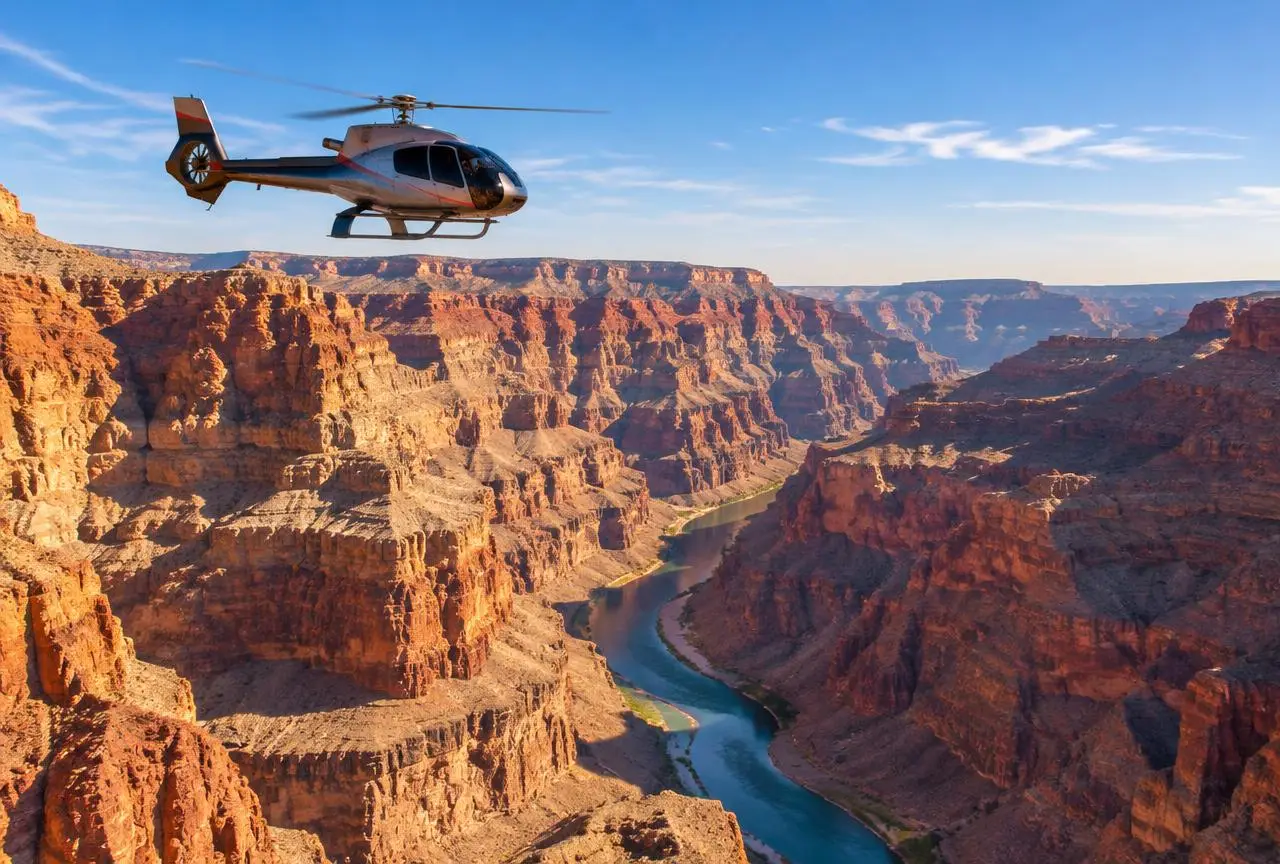 Grand Canyon Helikopter & Landung