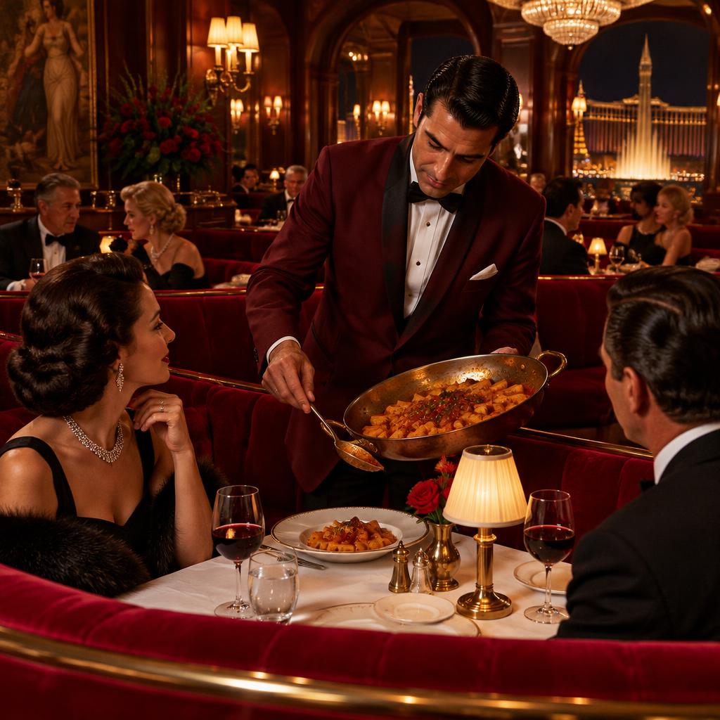 Illustratives Motiv eines italienisch-amerikanischen Restaurants
