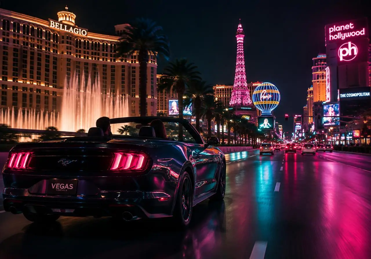Cabrio über den Strip